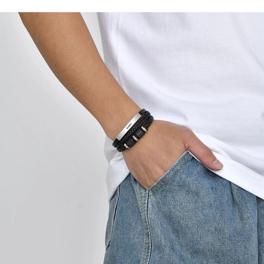 Pulsera personalizada "Conectados para siempre" para mi hijo