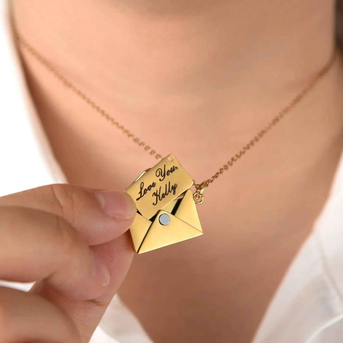 Conjunto de regalo con collar y carta de amor con osito de peluche sorpresa