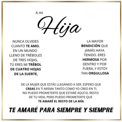 REGALO ÚNICO - ROSA ETERNA Y COLLAR "A MI HIJA"