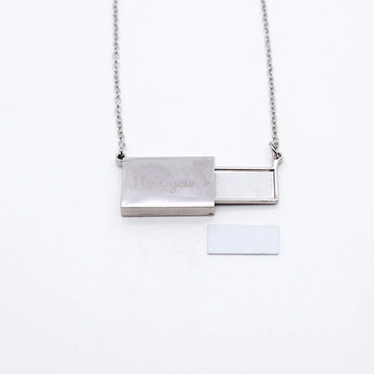 Collar con foto y carta de amor en caja Forever Rose