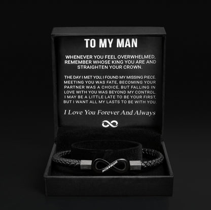 "Para mi hombre" - Pulsera personalizada Infinity 