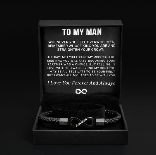"To My Man" - Infinity Personalized Bracelet